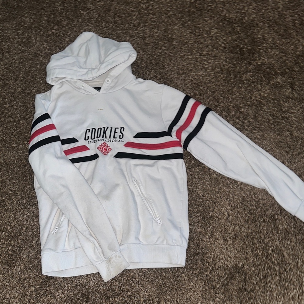 White and Black Men's Hoodie